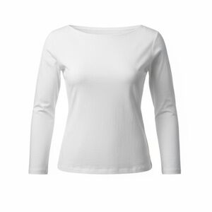 NEW w/ TAGS CHICO'S WHITE PIPER BOAT TOP w/ 3/4 SLEEVES 100% COTTON SIZE 3